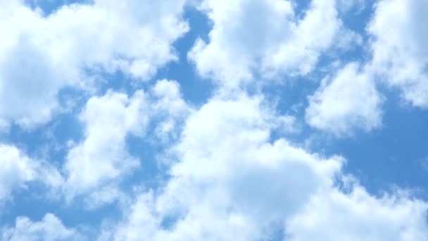 Clouds White Patchy Clouds Front Blue Sky — Stock Video