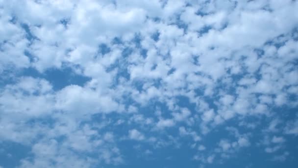 White Clouds Patchy White Clouds Blue Sky Timelapse — Stock Video