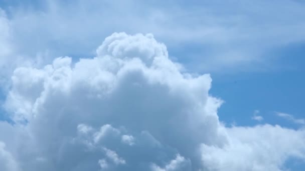 Nadýchané Mraky Nadýchané Bílé Mraky Timelapse Modré Nebe — Stock video