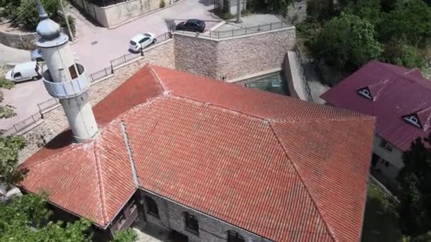 Mosque Aerial Old Mosque Minaret — Stok video