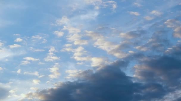 Chmury Szare Chmury Upływ Czasu Błękitne Niebo — Wideo stockowe