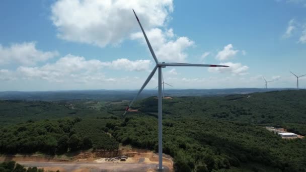 Wind Turbine Aerial Wind Turbine Electric — Stock videók