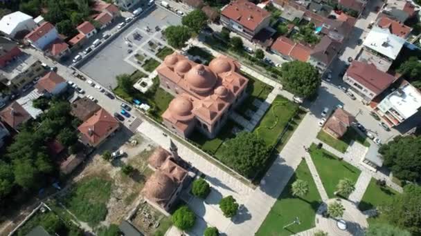 Aerial Iznik Museum Former Nilufer Sultan Hospice — Vídeos de Stock