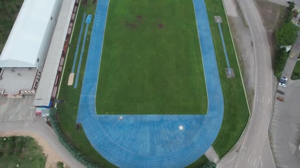 Green Stadium Aerial Shot Green Lawns Stadium — Αρχείο Βίντεο