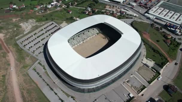 Football Stadium Aerial Football Stadium Turkey — Vídeos de Stock