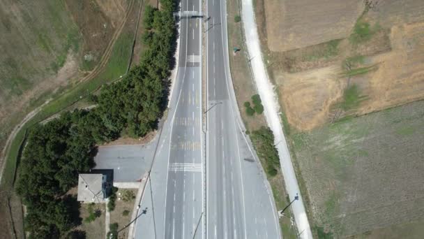 Highway Tolls Aerial Highway Tolls Road — Stock video