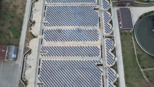 Solar Power Plant Aerial Solar Power Plant Electric Generation — Wideo stockowe