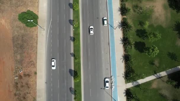 Road Traffic Aerial City Road Traffic — Stockvideo