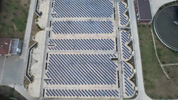 Solar Energy Aerial Solar Energy Power Plant — Video Stock