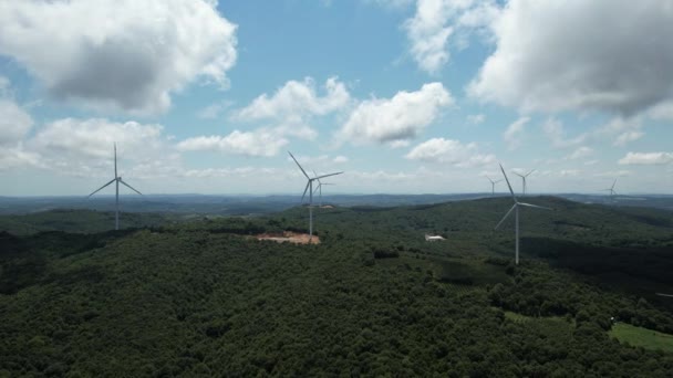 Wind Turbine Aerial Wind Turbine Electricity Generation — Αρχείο Βίντεο