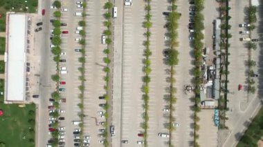 car parking, aerial car parking hyperlapse