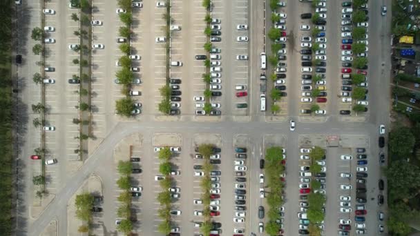 Car Parking Aerial Car Parking Mall — Vídeos de Stock
