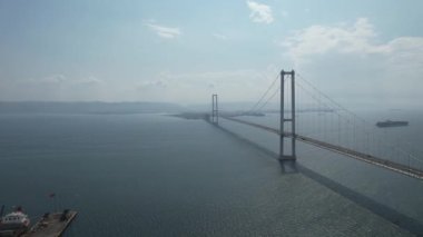 aerial suspension bridge, Osmangazi bridge in turkey