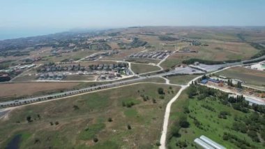 rural settlement, aerial rural settlement and highway