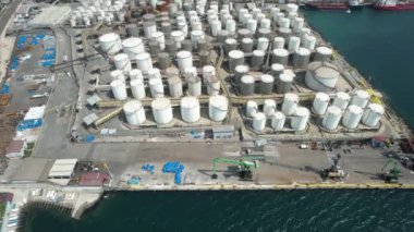 oil tanks, aerial oil tanks and port