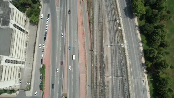 City Traffic Aerial City Traffic Highway — 비디오