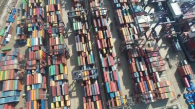 container port, aerial container port, loading and unloading