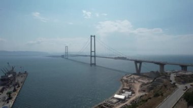 osmangazi bridge, aerial osmangazi suspension bridge in turkey, marmara sea