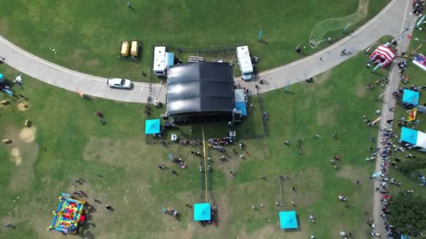 Festival Stage Aerial Festival Stage Crowd — Wideo stockowe