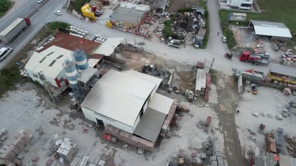 Briqueterie Briqueterie Aérienne Petite Usine Béton Entrepôt — Video