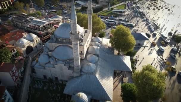 Mezquita Sultán Mihrimah Mezquita Sultán Mihrimah Aérea Vista Uskudar — Vídeos de Stock