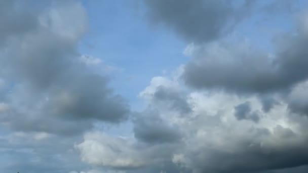 Felhők Szürke Esőfelhők Időeltolódás Rossz Idő — Stock videók