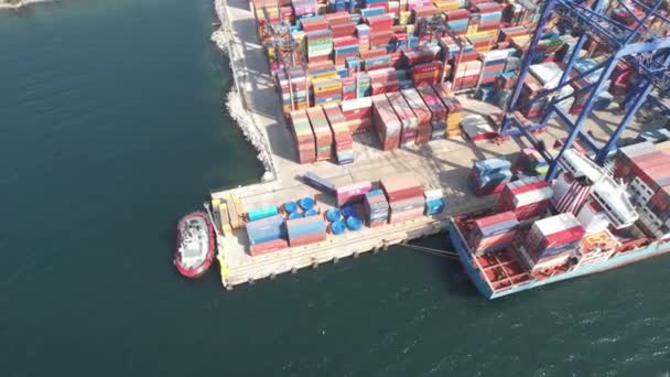 Frachthafen Luftfrachthafen Und Container — Stockvideo
