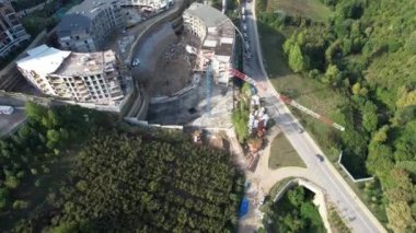 Bina yapımı, havadan bina yapımı ve vinç kulesi