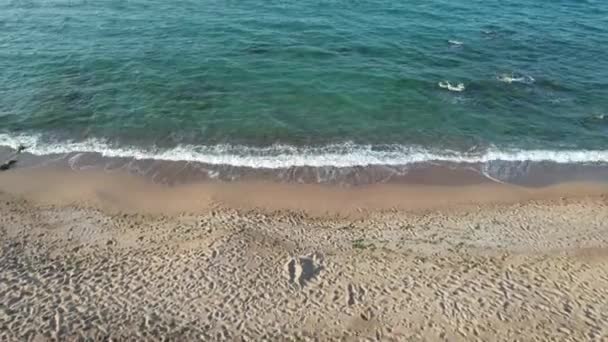 Strand Und Wellen Luftstrand Und Wellen Sommer — Stockvideo