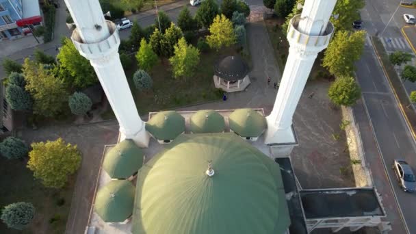 Moskee Luchtmoskee Minaret — Stockvideo