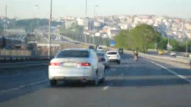 交通阻塞和车辆滞留在伊斯坦布尔 — 图库视频影像