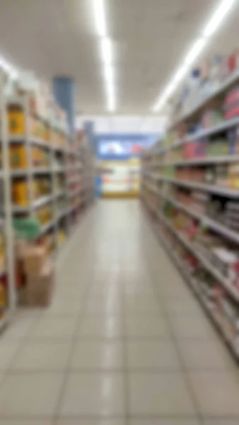 Süpermarketteki Alışveriş Merkezi Manzarası Pazardaki Alışveriş Stantları Pazardaki Ürünlerle Dolu — Stok fotoğraf