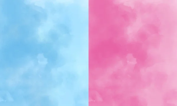 Aquarell Kontrasthintergrund Hintergrund Mit Zwei Farben Blau Und Rot Aquarell — Stockfoto