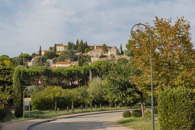 Scene from the southern Rhone village of Rasteau clipart