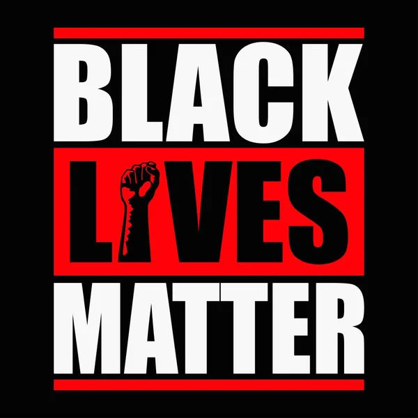 Black Lives Matter Camiseta Para Los Derechos Humanos Del Pueblo — Vector de stock