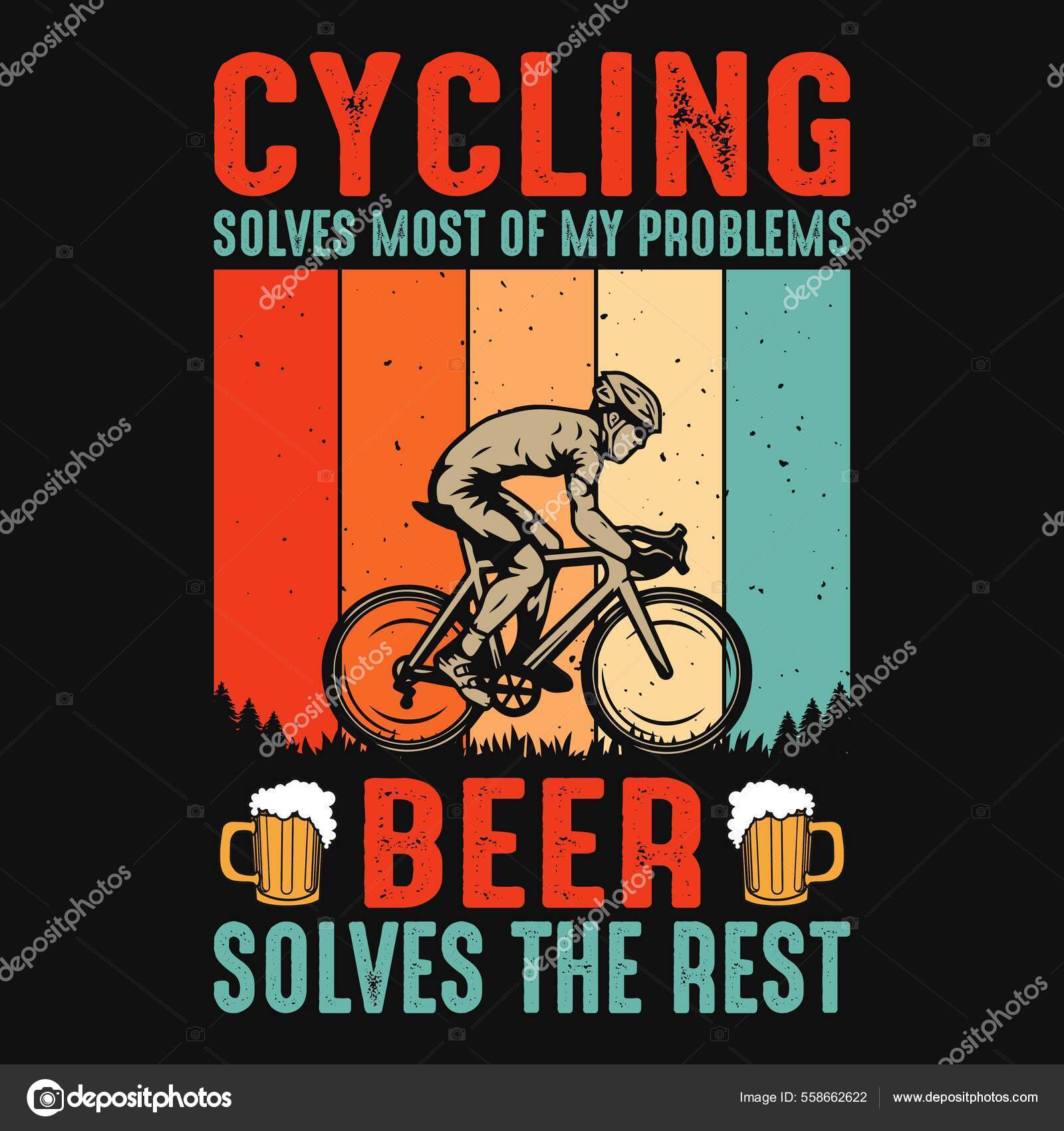 Cycling Solves Most Problems Beer Solves Rest Cycling Quotes Shirt