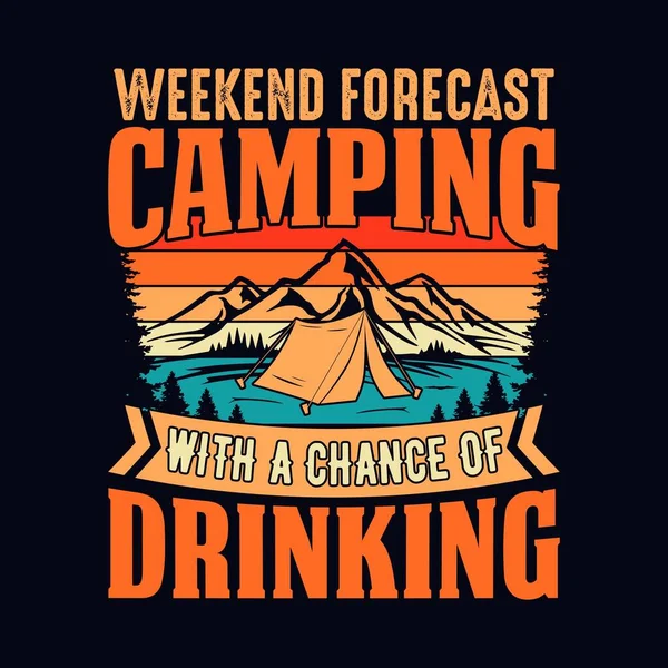 Life Better Campfire Shirt Wild Typography Mountain Vector Camping Adventure — ストックベクタ