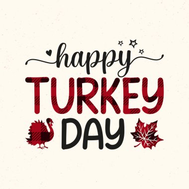 Mutlu hindi günü - Şükran Günü alıntıları tipografik tasarım vektörü