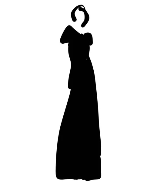 Silhouet Van Een Mooie Naakte Vrouw Vectorillustratie Modemodel Poseren Ontwerp — Stockvector