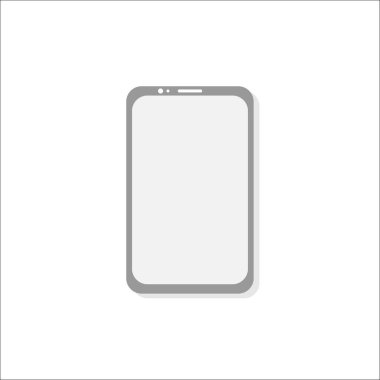 Çizilmiş gri bir telefonun vektör görüntüsü