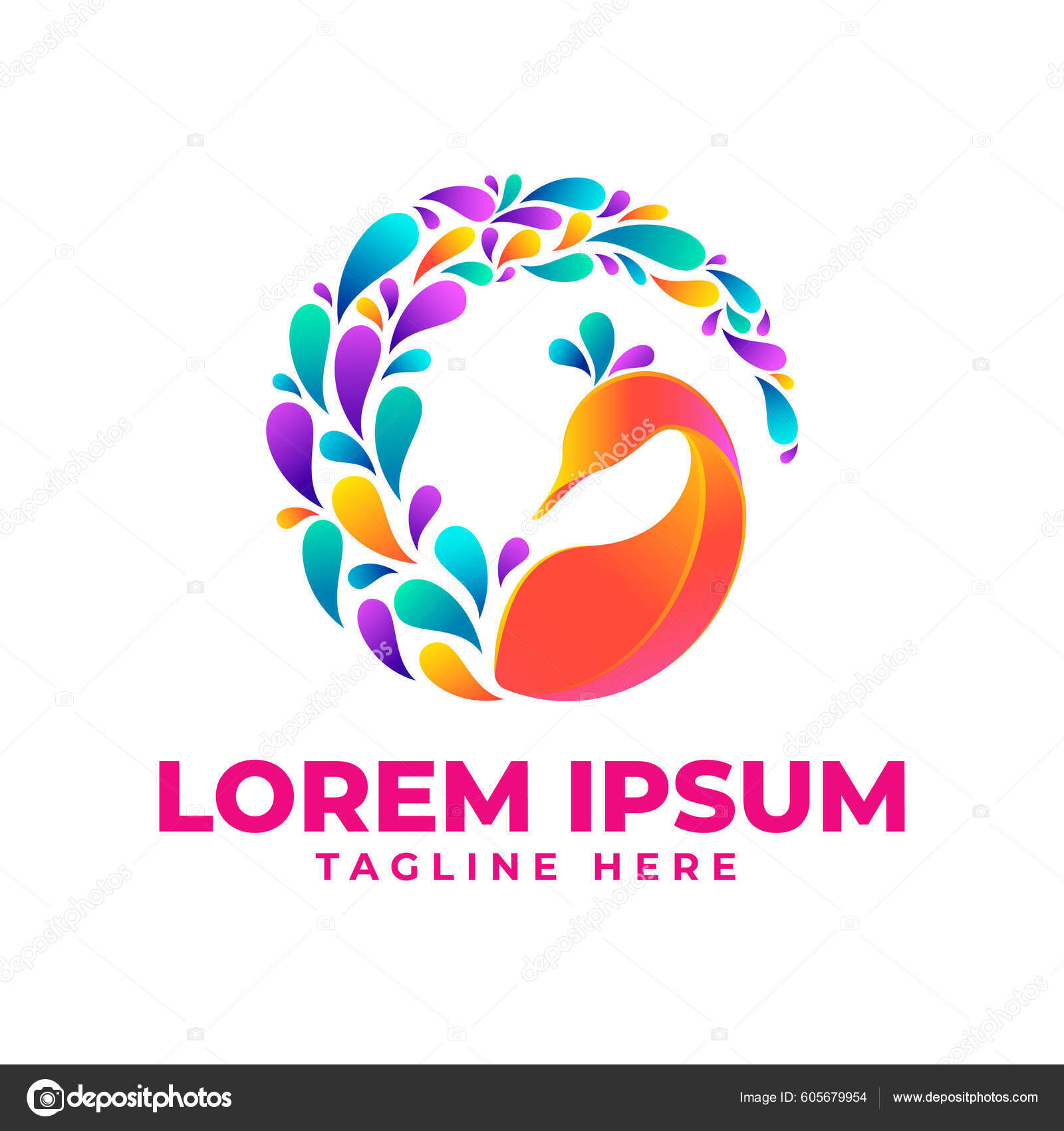 Logo Peacock Premium Vector Colorful Gradient Peacock Logo Vector de
