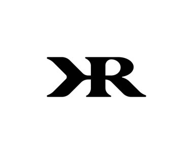 bold letter K R or X R logo design. letter KR initial logo. Letter X R initial logo