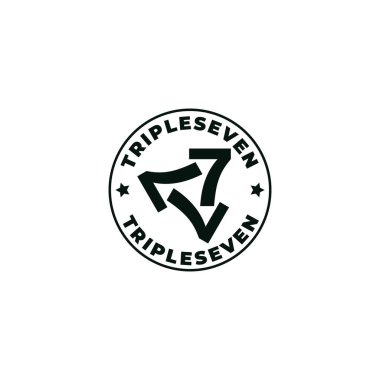initial number of seven stamp logo concept. Vector illustration