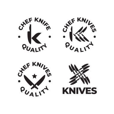Chef Knife Restaurant Logo Set