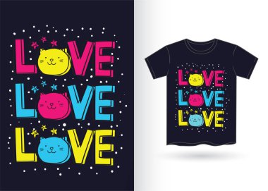 Tişört için sevimli tipografi