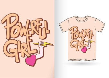 Tişört için elle çizilmiş tipografi