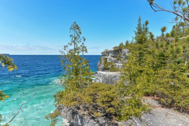 Beautiful landscape of Georgian bay in Bruce Peninsula national park neat Tobermory village in Ontario province, Canada