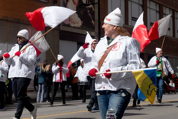 Toronto Kanada Marca 2022 Ludzie Biorą Udział Paradzie Patryka Centrum — Zdjęcie stockowe