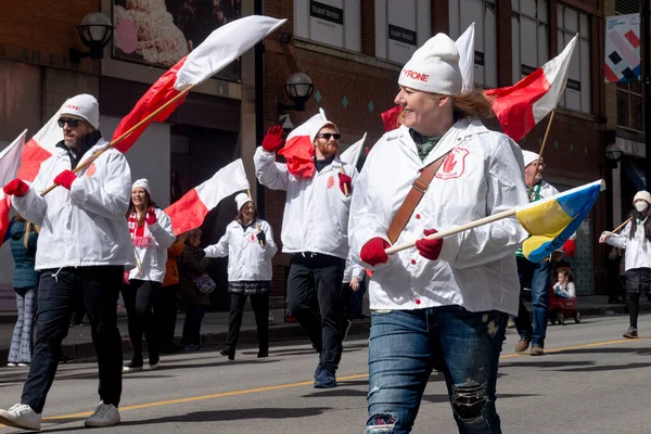Toronto Kanada Marca 2022 Ludzie Biorą Udział Paradzie Patryka Centrum — Zdjęcie stockowe