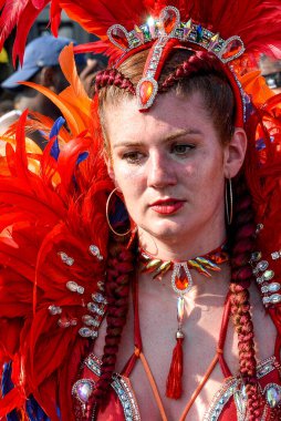 Toronto, Kanada - Ağustos 04: Masqueraders Toronto Karayip karnaval Grand Parade adlı sergi yer yer almak